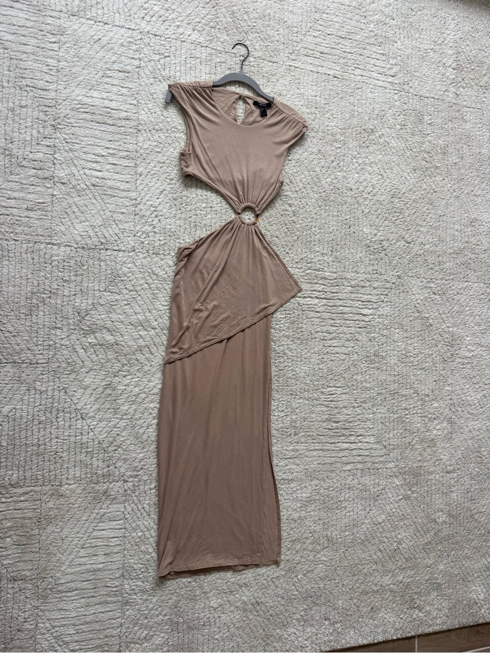 Forever 21 Taupe Cutout Maxi Dress with Ring Detail